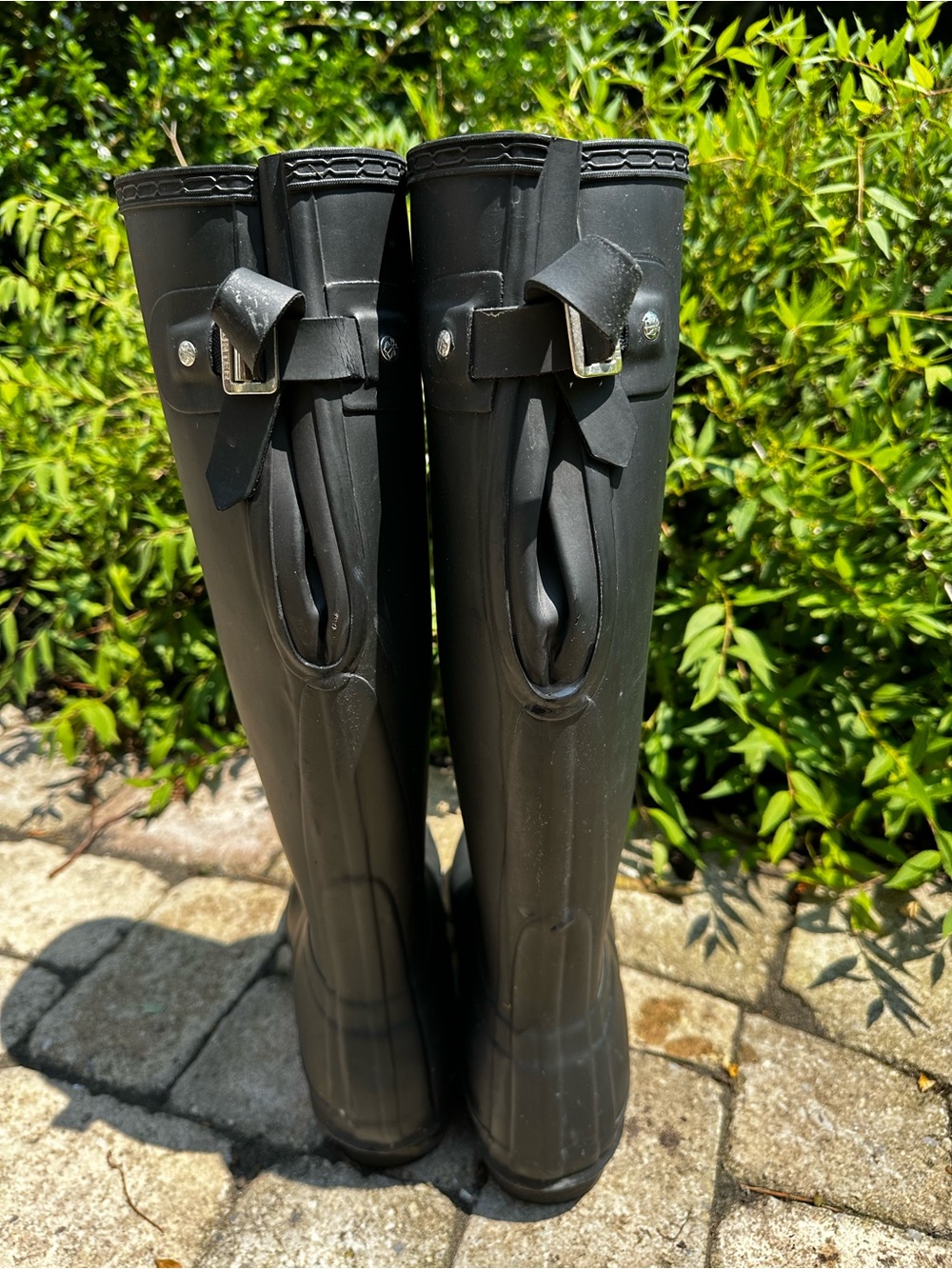 Hunter Black Tall Waterproof Rain Boots - Picture 3 of 6